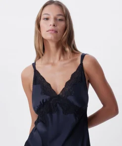 Alannah Long Slip - Black