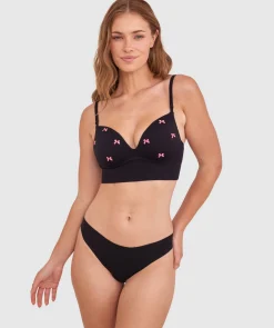 Alyssia Push Up Wirefree - Black/Print