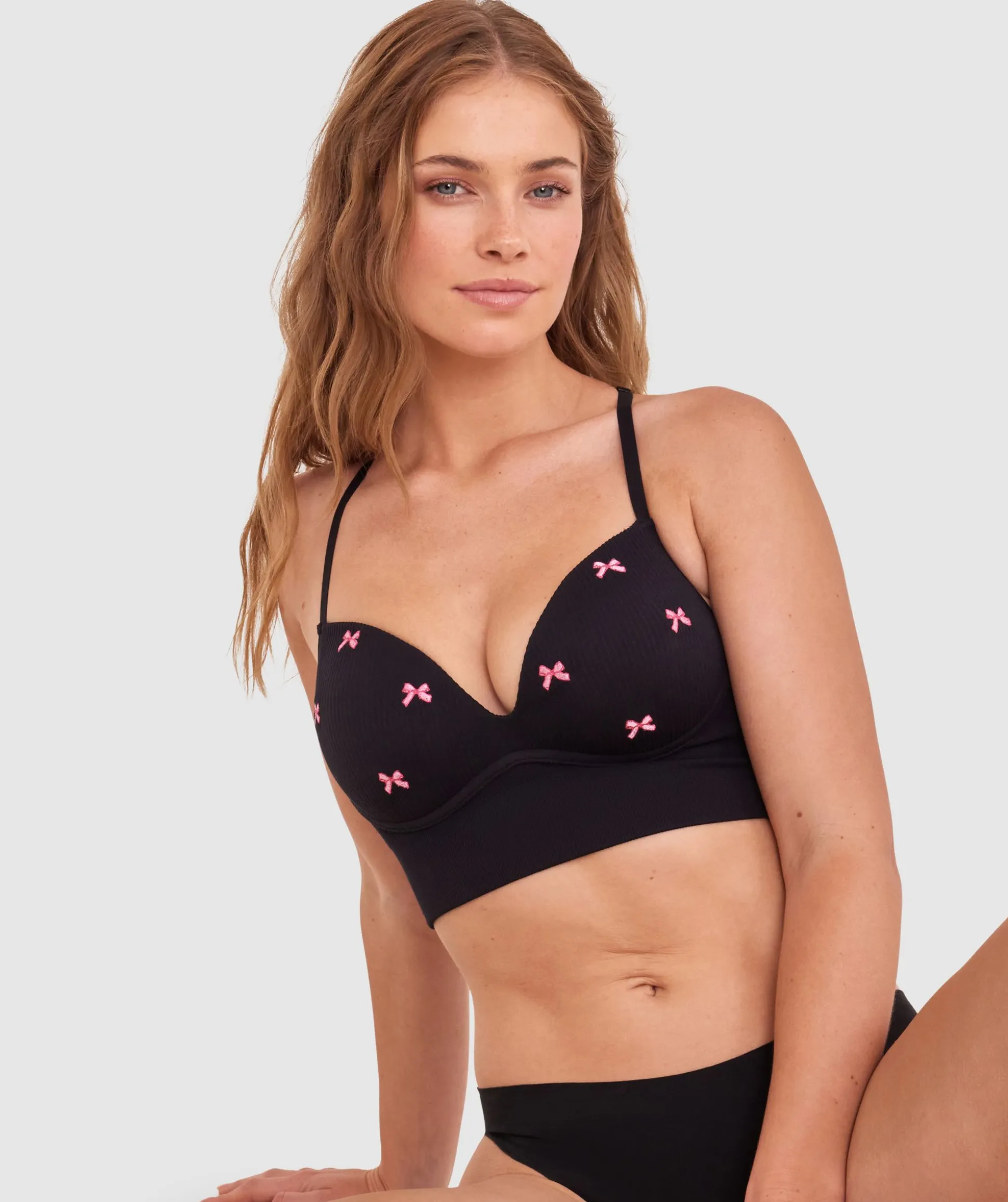 Alyssia Push Up Wirefree - Black/Print