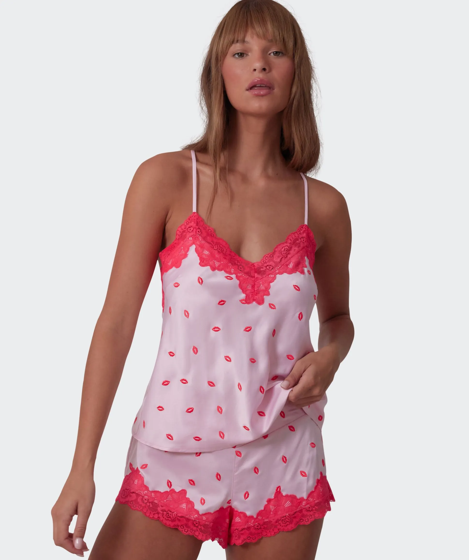 Angelica Kisses Cami - Print/Pink