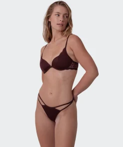 Anusha High Leg String - Dark Brown