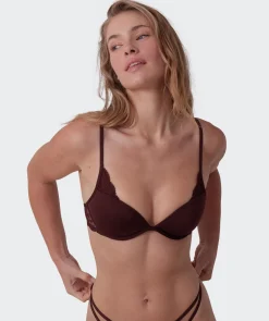 Anusha Lightly Lined Bra - Dark Brown