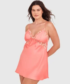 Arla Short Slip - Dark Coral