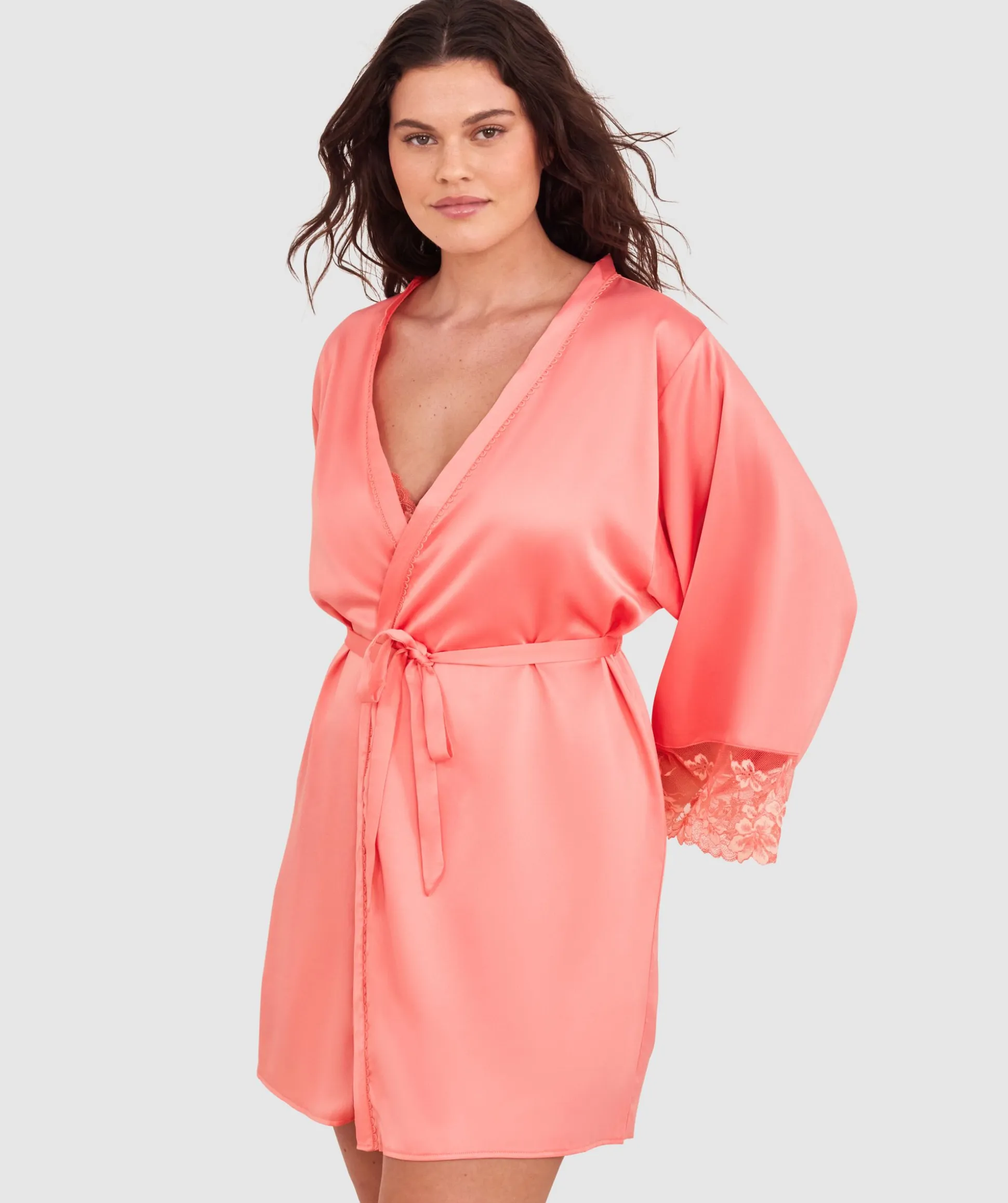Arla Short Wrap - Dark Coral