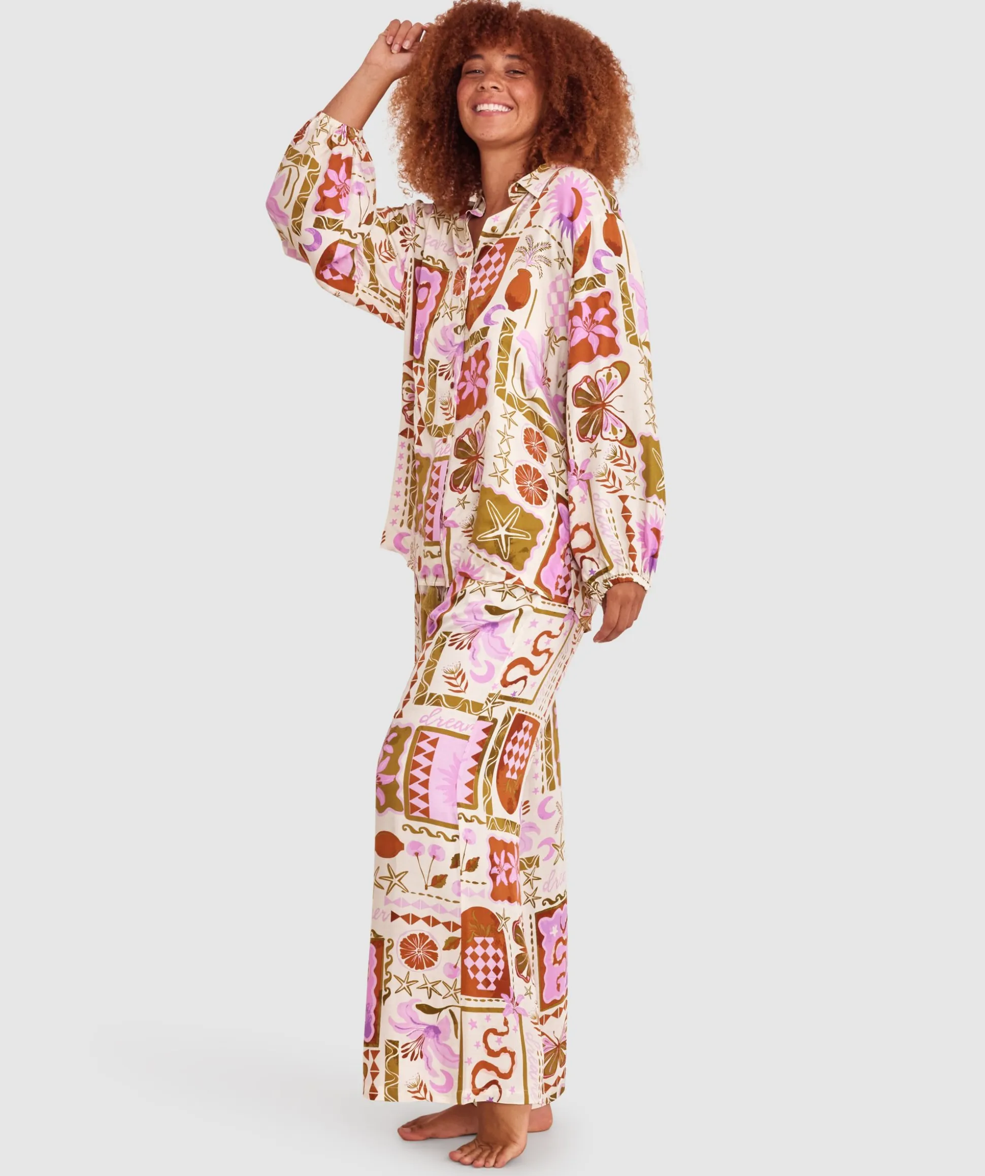 Athalia Long Sleeve Top - Print