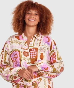 Athalia Long Sleeve Top - Print