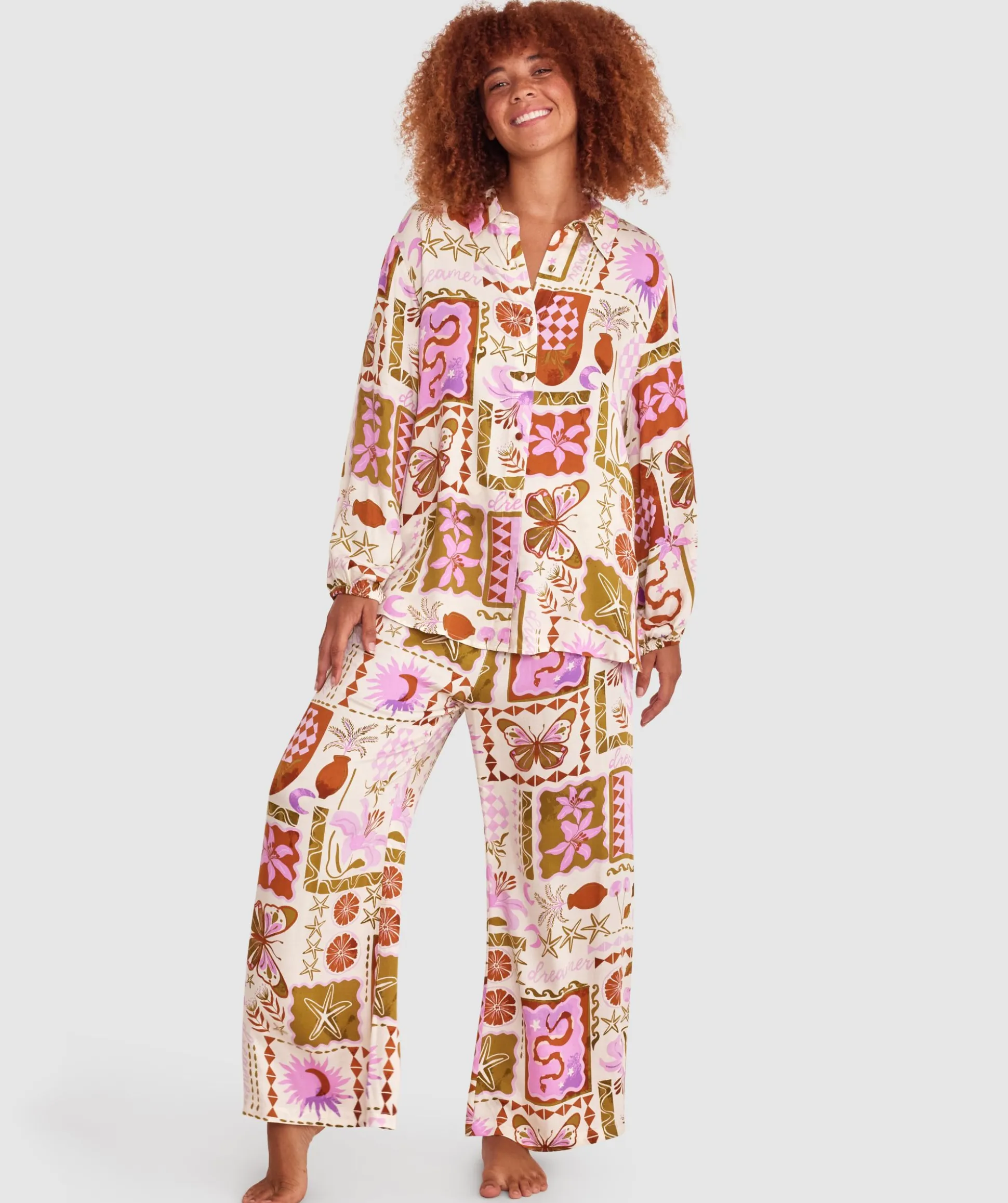 Athalia Long Sleeve Top - Print