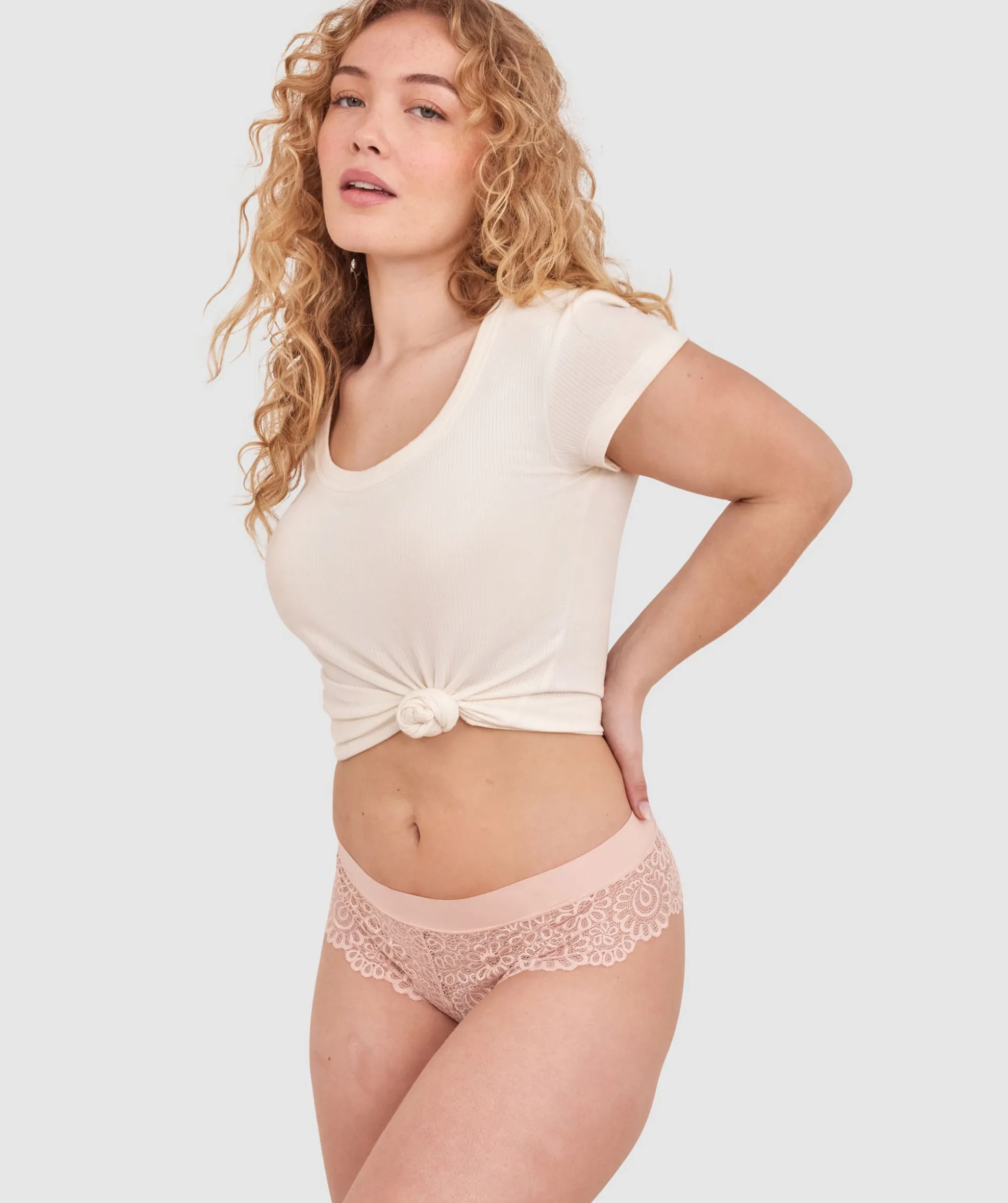 Audrey Brazilian Knicker-Blush Pink