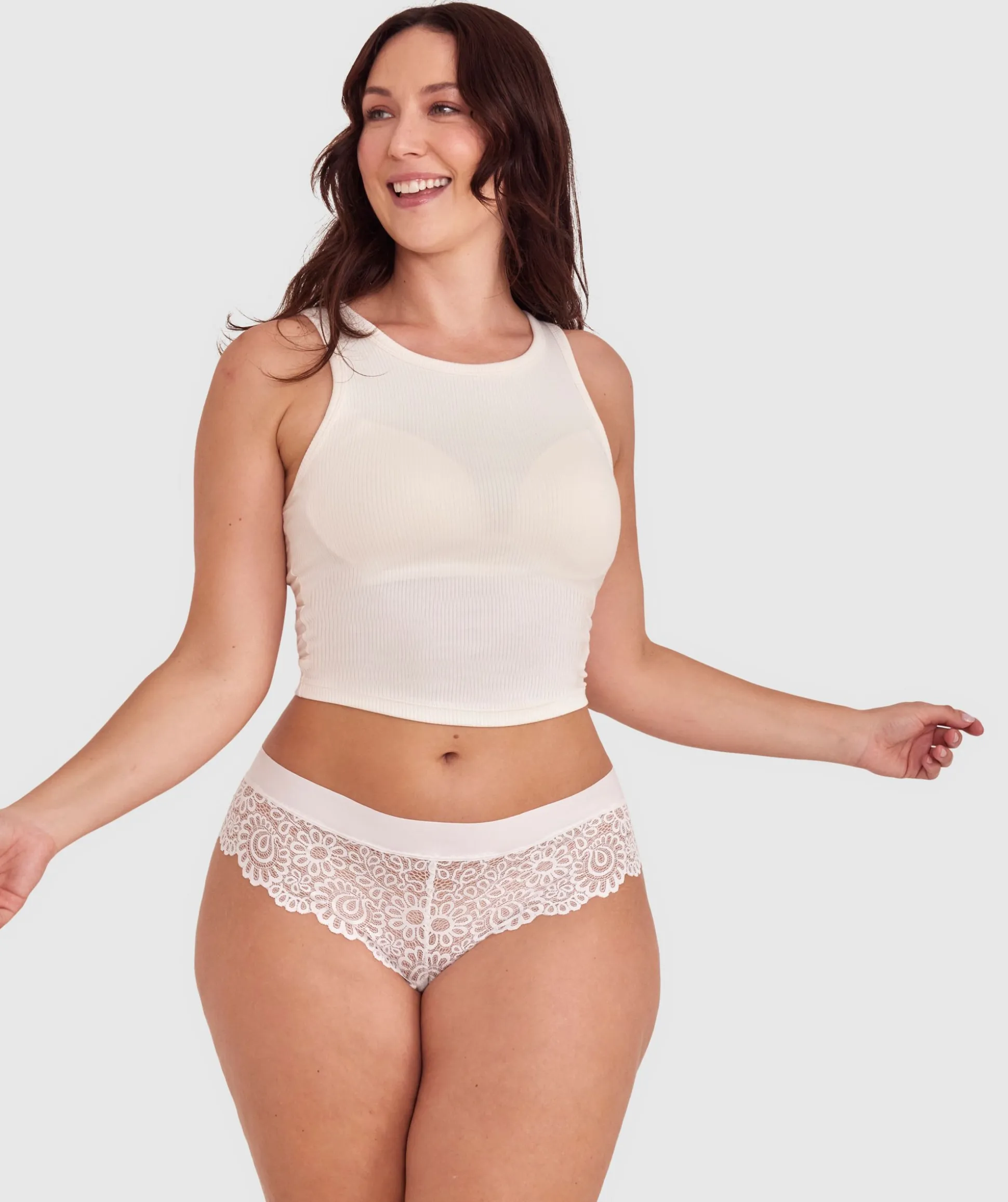 Audrey Brazilian Knicker - Ivory