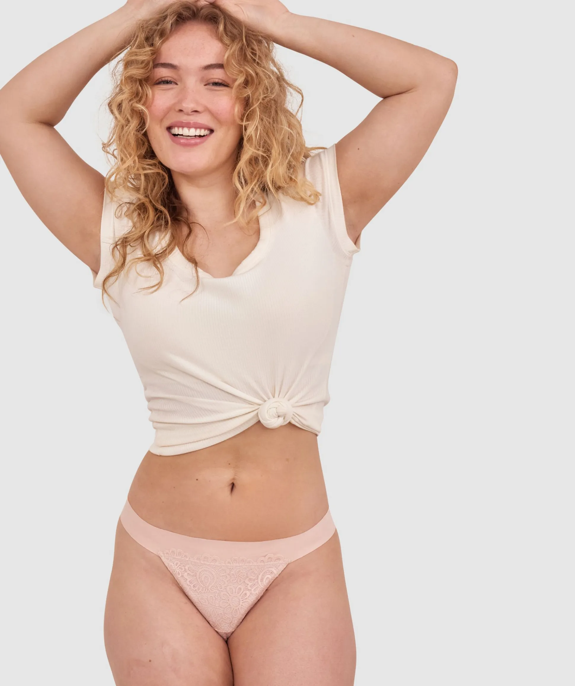 Audrey G String-Blush Pink
