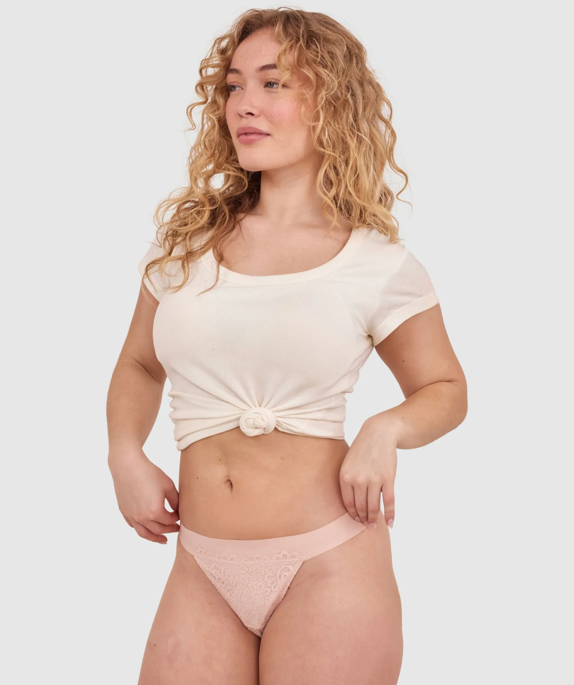Audrey G String-Blush Pink