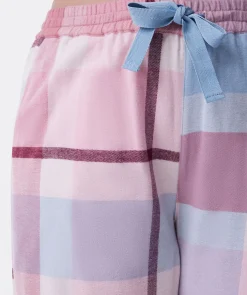 Azlin Long Pant-Print Check / Dusty Pink