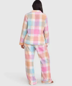 Azlin Long Sleeve Shirt - Print Check/Light Blue