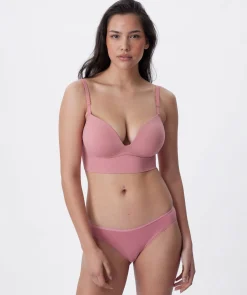 Base Layers Longline Push Up Wirefree Bra - Rose