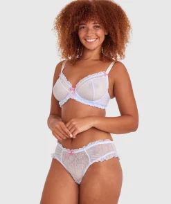 Beatrix Bra - Pale Blue/Pink