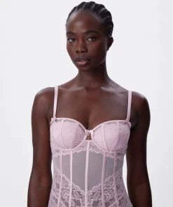 Bethany Balconette Bodysuit - Light Pink