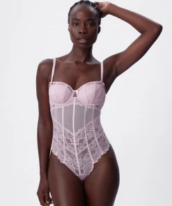 Bethany Balconette Bodysuit - Light Pink