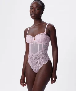 Bethany Balconette Bodysuit - Light Pink