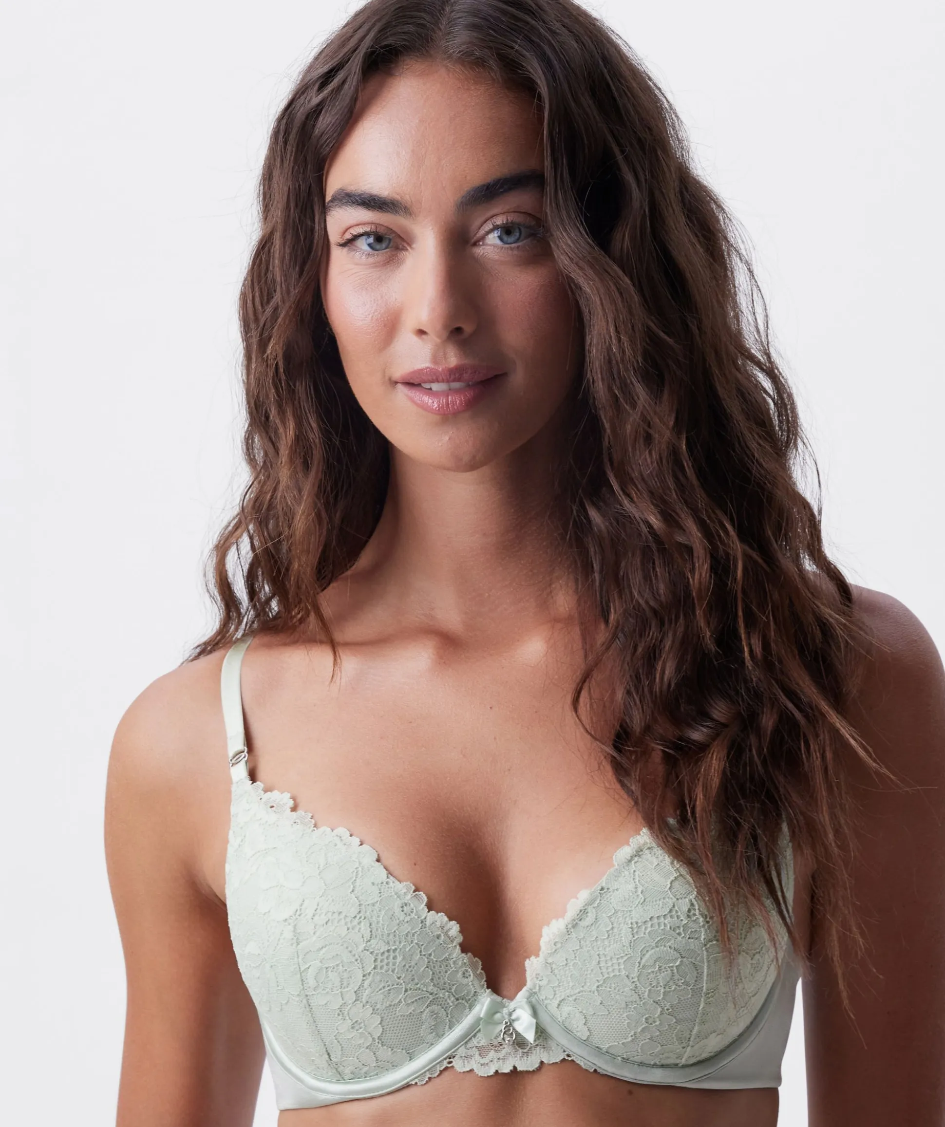 Bethany Essentials Double Push Up Bra - Light Green