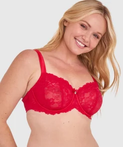 Bethany Essentials Full Coverage Underwire Bra - Red