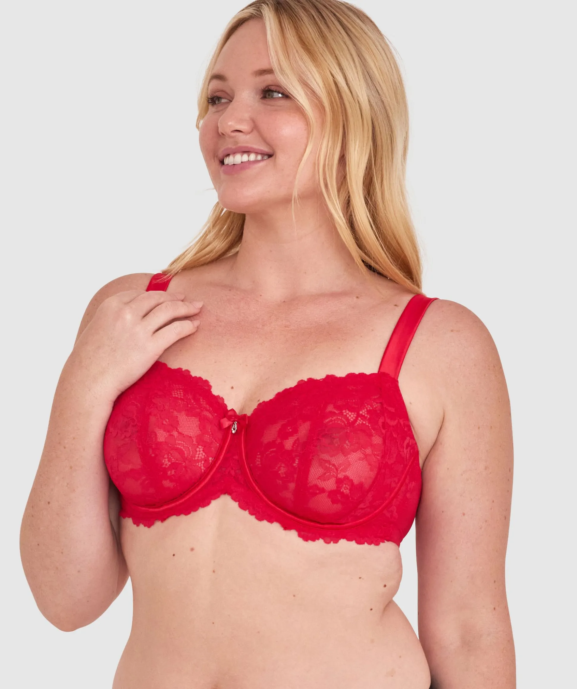 Bethany Essentials Full Coverage Underwire Bra - Red