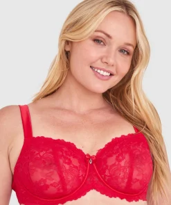 Bethany Essentials Full Coverage Underwire Bra - Red