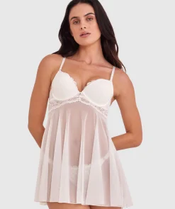 Bethany Essentials Push Up Babydoll - Ivory