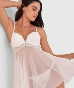 Bethany Essentials Push Up Babydoll - Ivory