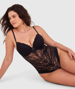 Bethany Essentials Push Up Bodysuit - Black