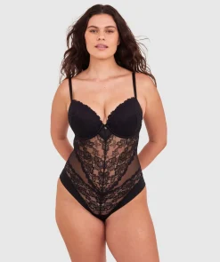 Bethany Essentials Push Up Bodysuit - Black