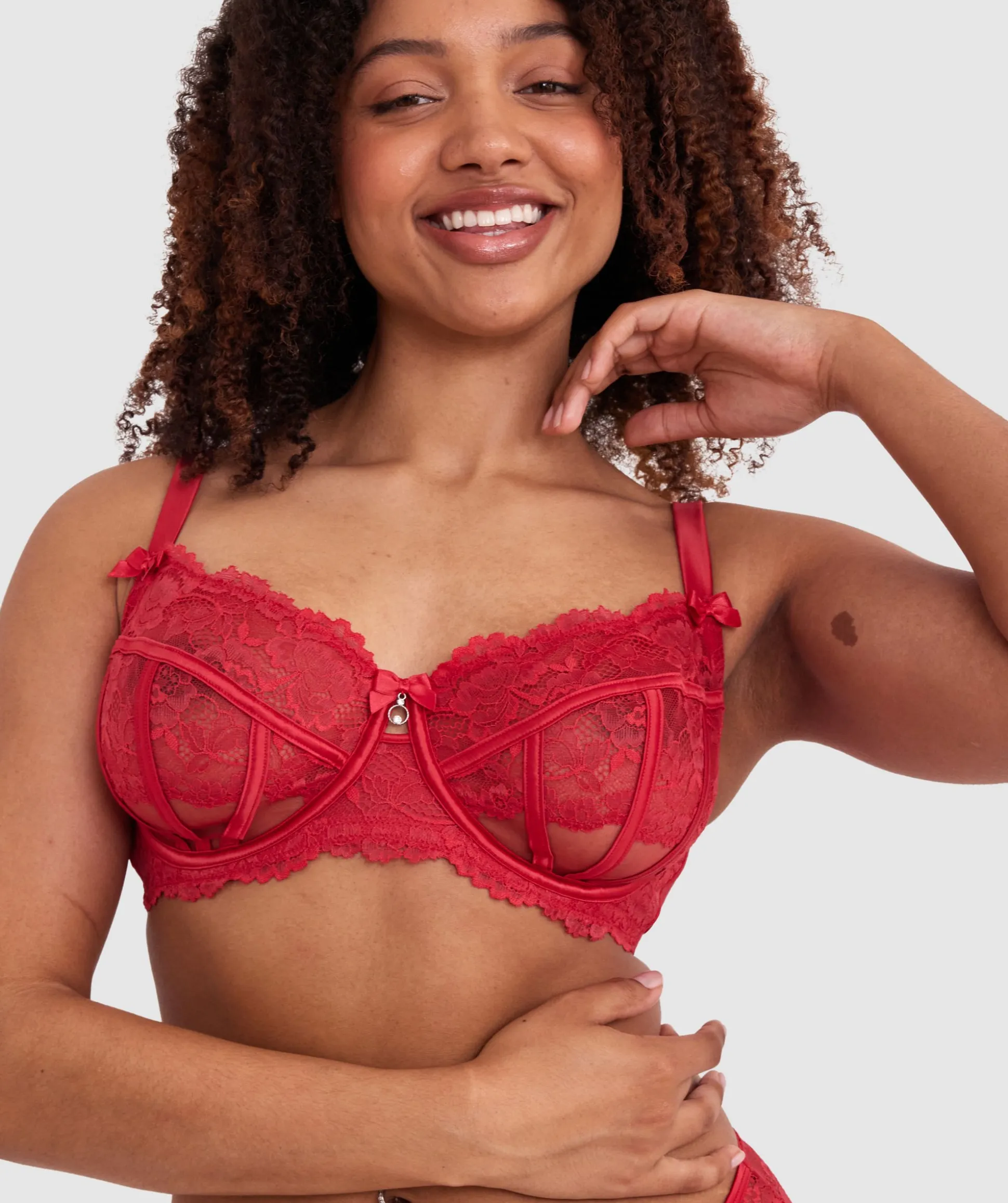 Bethany Full Cup Underwire Bra - Red