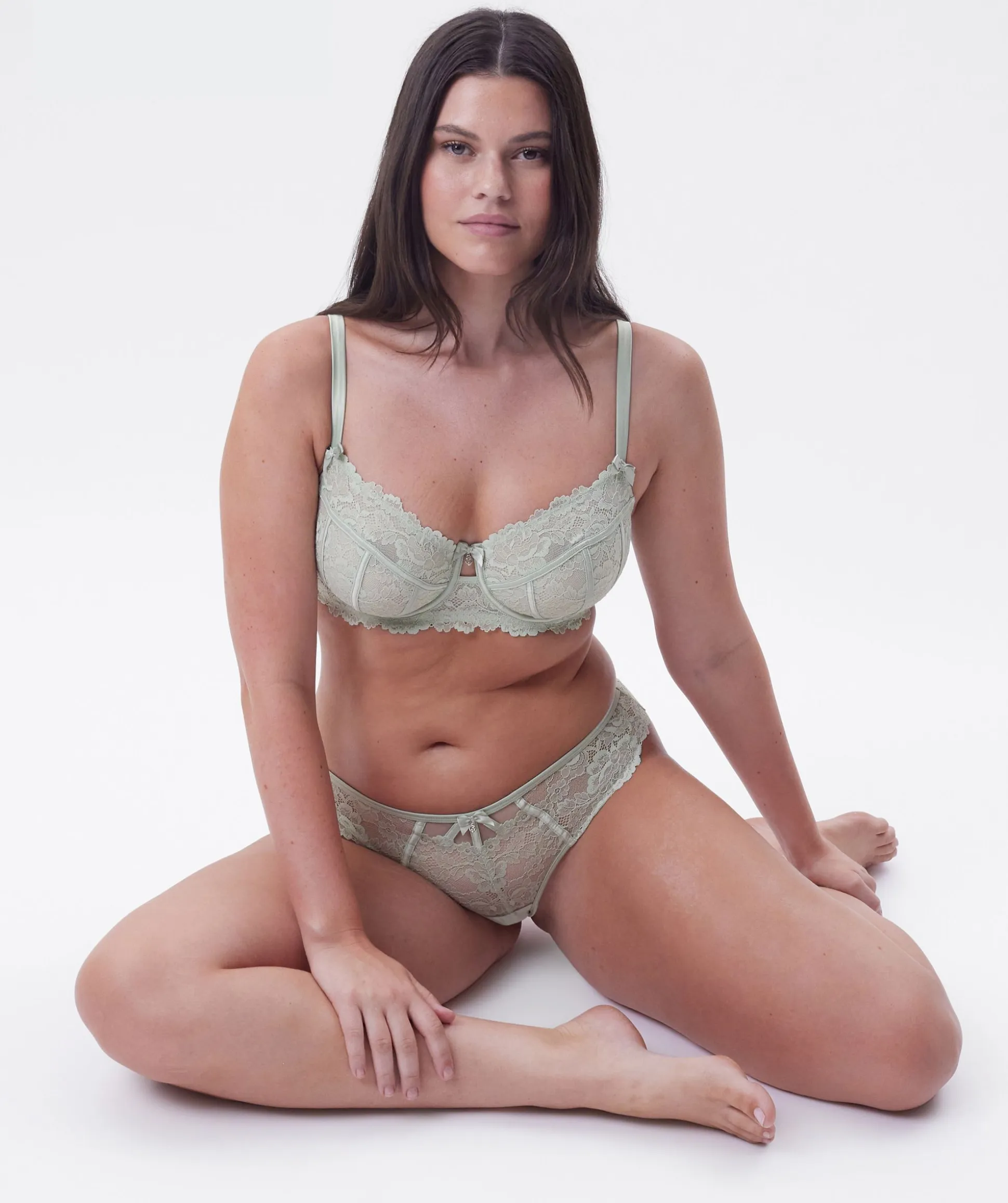 Bethany Full Cup Underwire Bra - Light Green