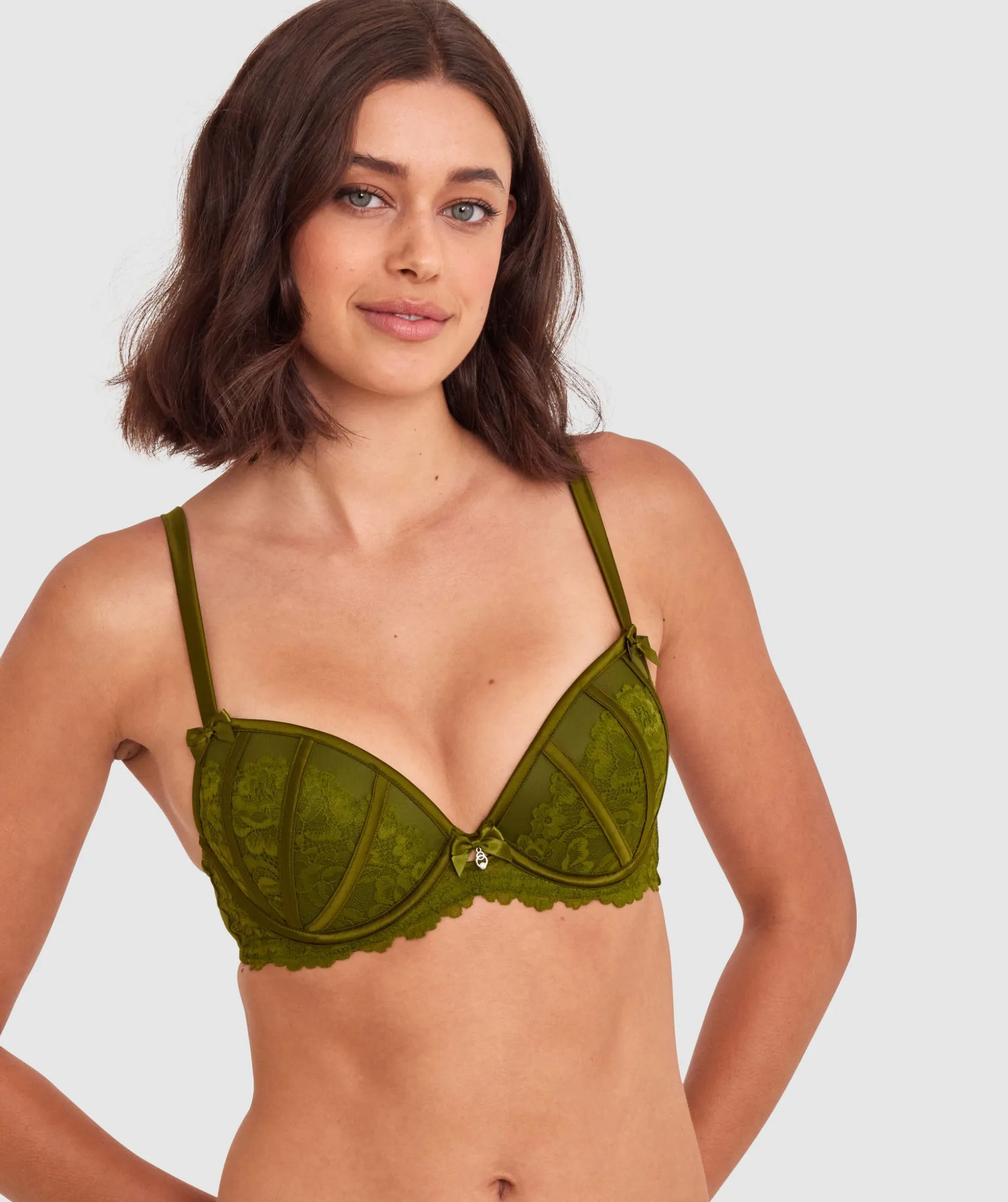 Bethany Push Up Bra - Khaki