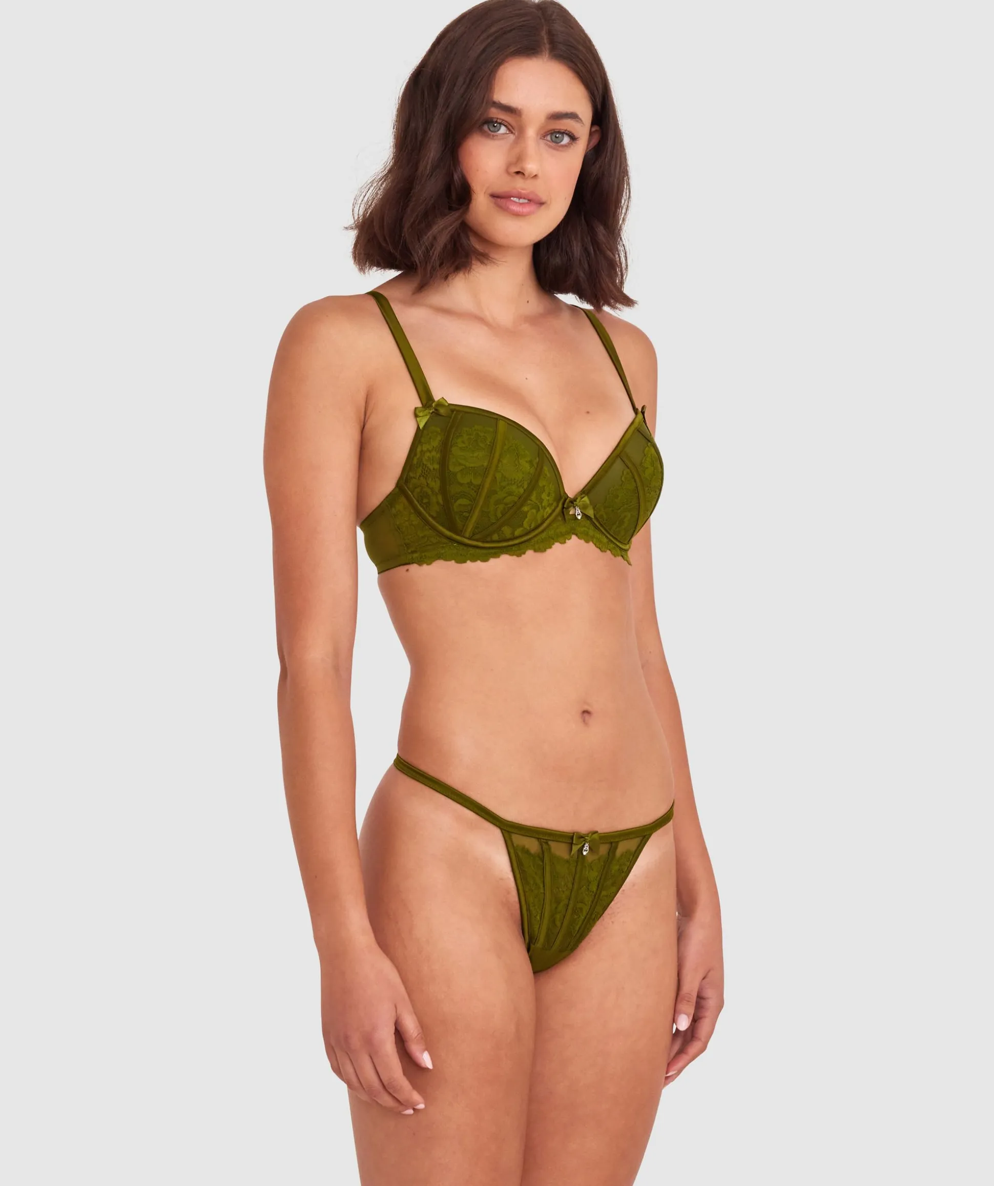 Bethany Push Up Bra - Khaki