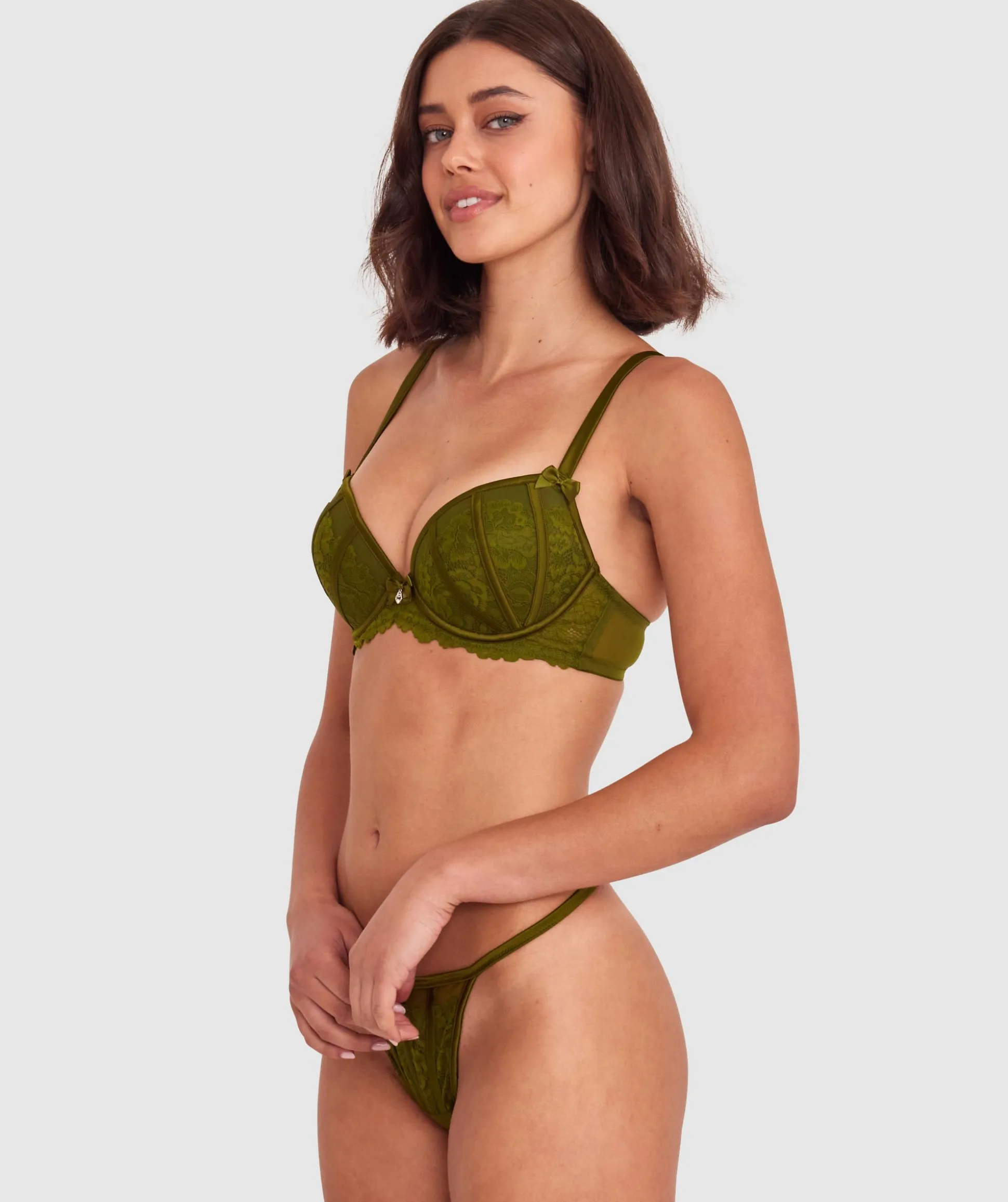 Bethany Push Up Bra - Khaki