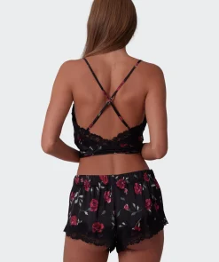 Bethany Short - Print Floral/Black