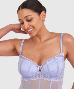 Bethany Underwire Bodysuit - Pale Blue 1