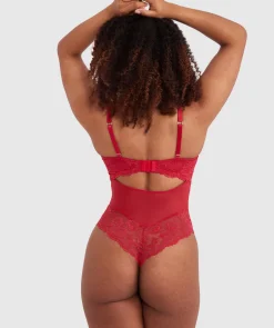 Bethany Underwire Bodysuit - Red