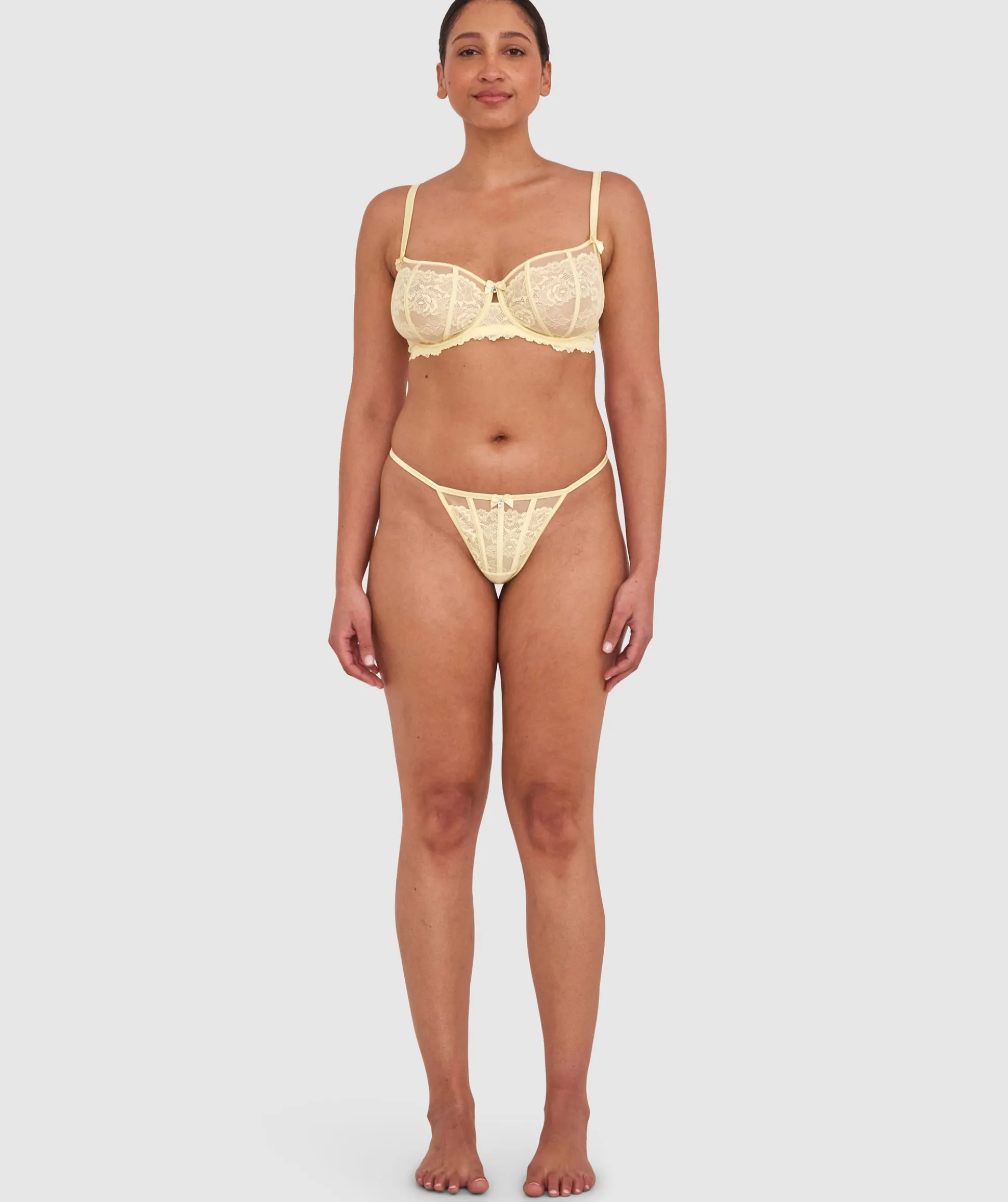 Bethany Underwire Bra-Light Yellow