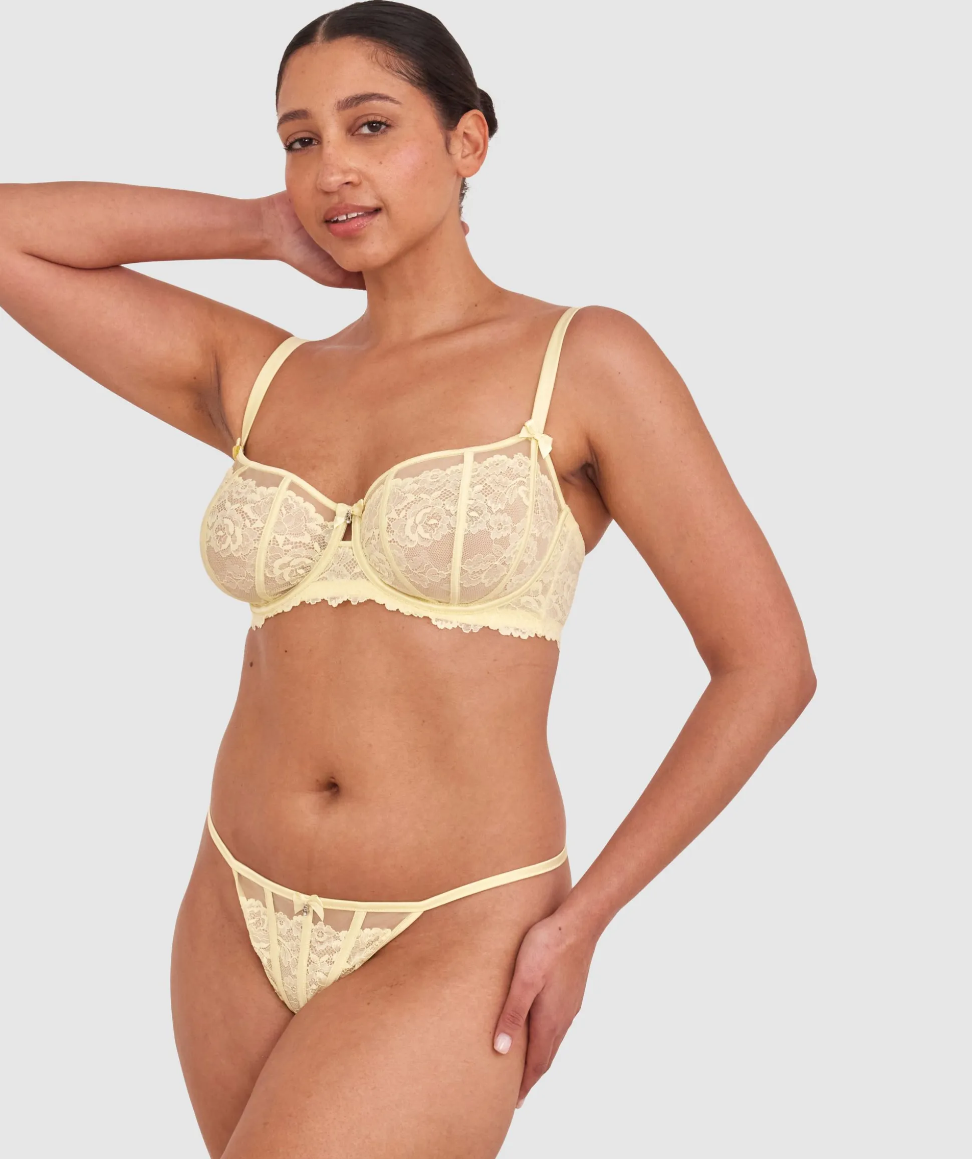 Bethany Underwire Bra-Light Yellow