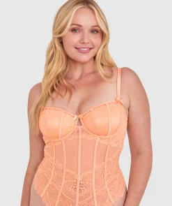 Bethany Unlined Bodysuit - Light Coral