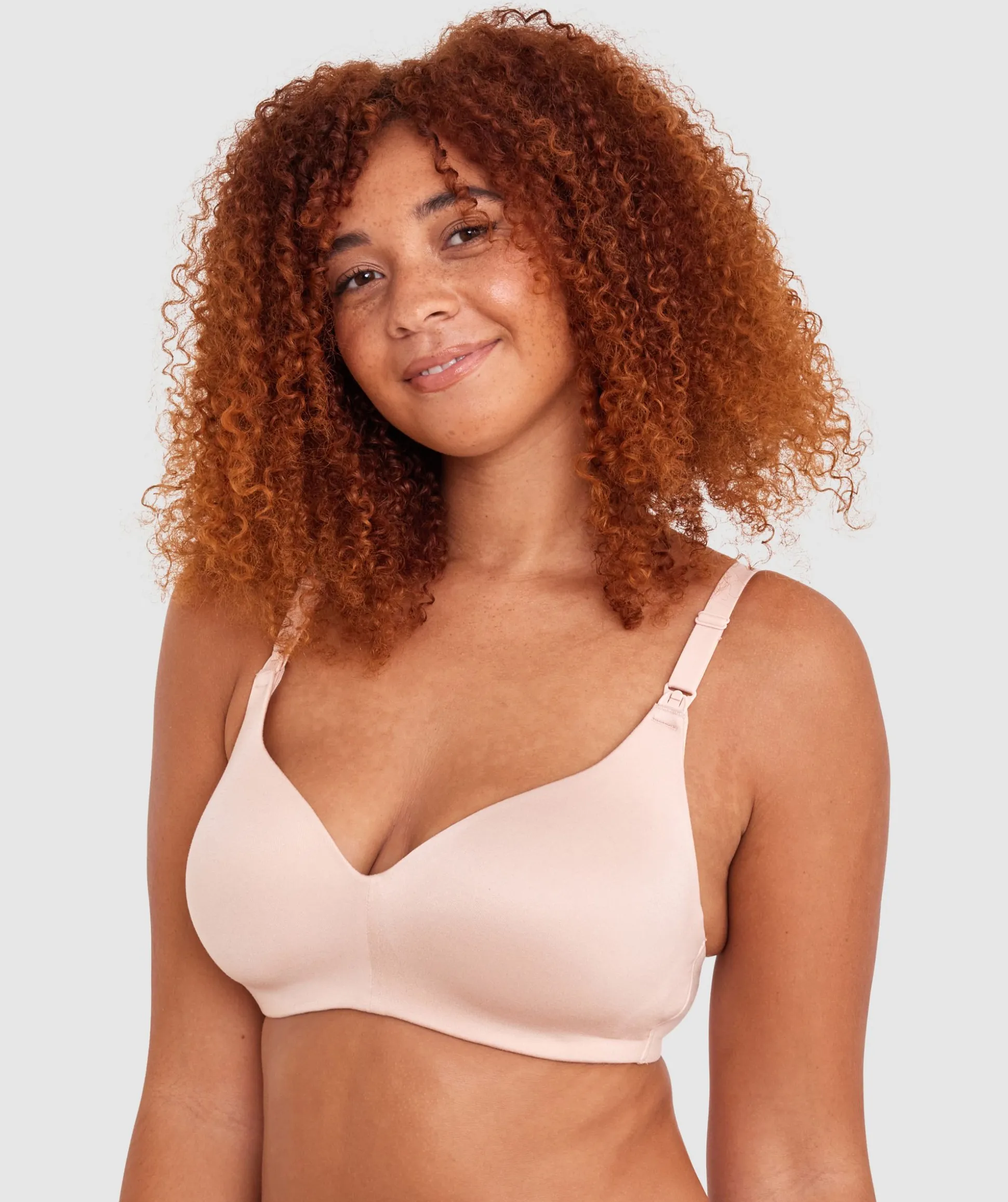 Body Bliss Full Cup Maternity Wirefree Bra - Blush Pink
