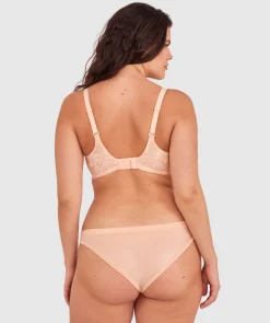 Body Bliss Lace Full Cup Bra - Light Coral