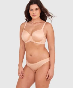 Body Bliss Lace Full Cup Bra - Light Coral