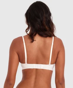 Body Bliss Lace Strapless Push Up Bra - Ivory