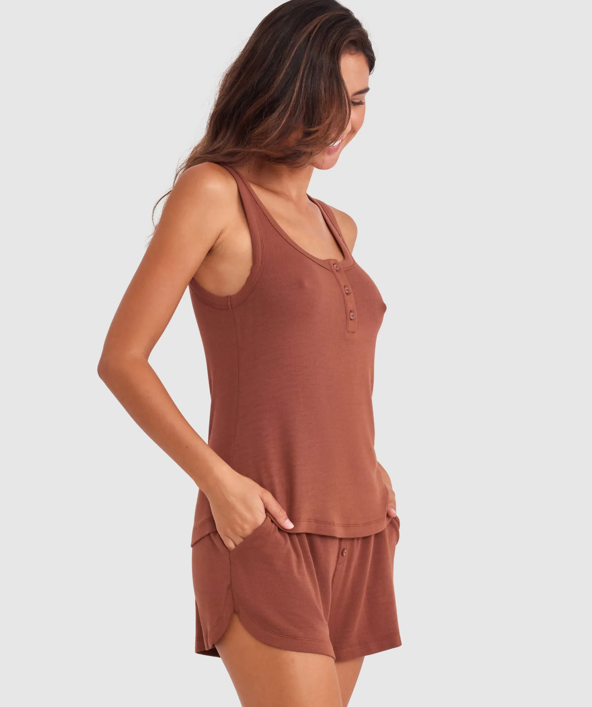 Body Bliss Lounge Cami - Brown
