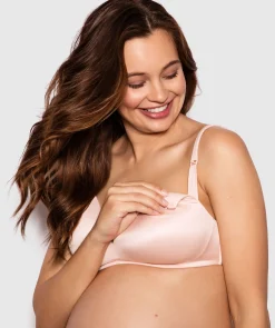 Body Bliss Maternity Wirefree Bra - Blush Pink