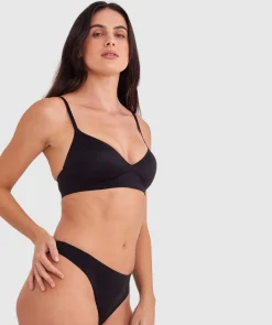 Body Bliss Plunge Wirefree Push Up - Black