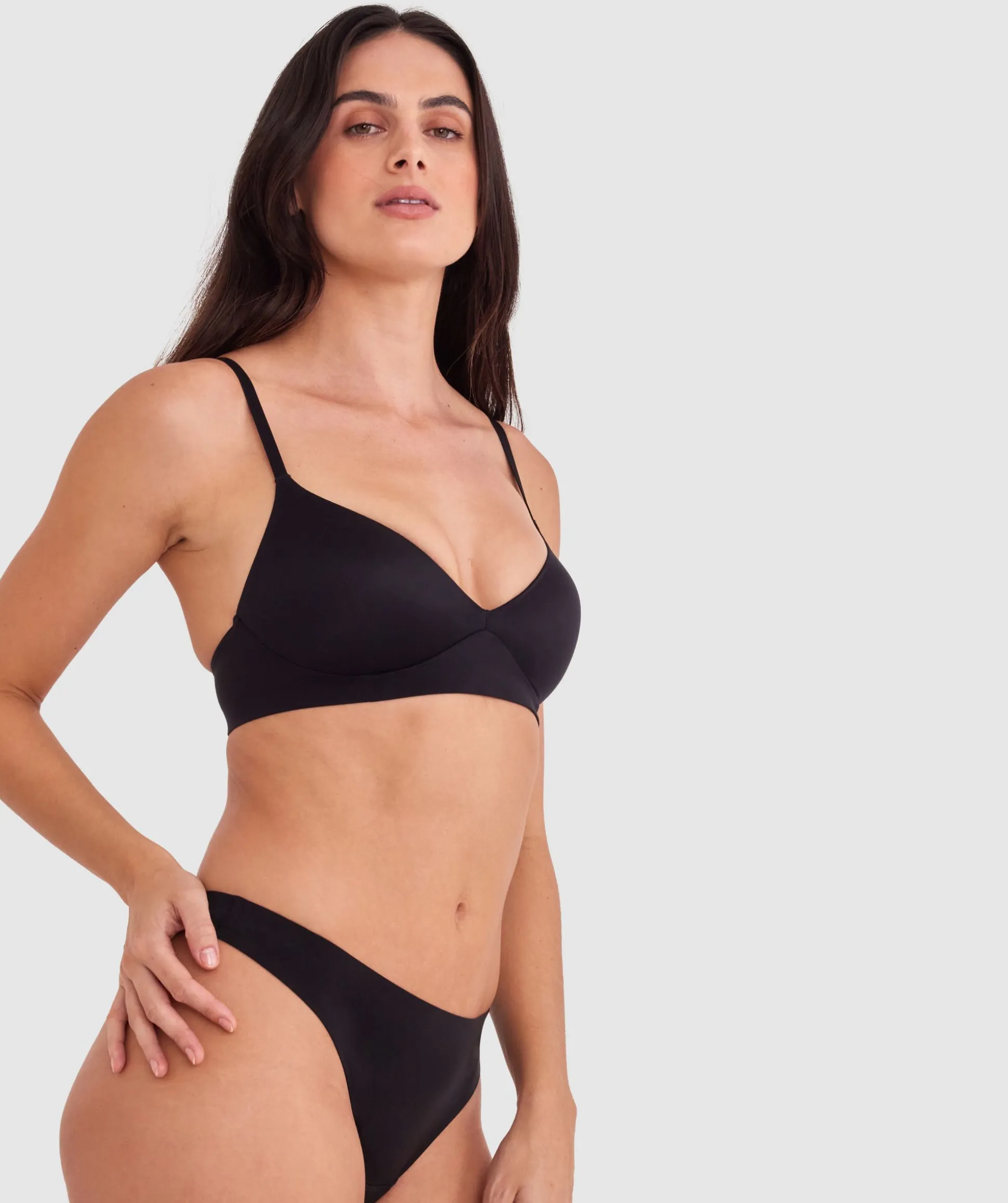 Body Bliss Plunge Wirefree Push Up - Black