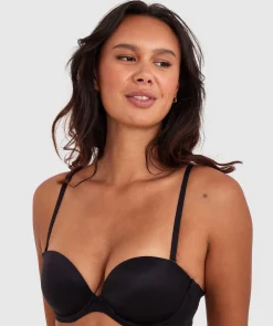 Body Bliss Strapless Push Up Bra - Black